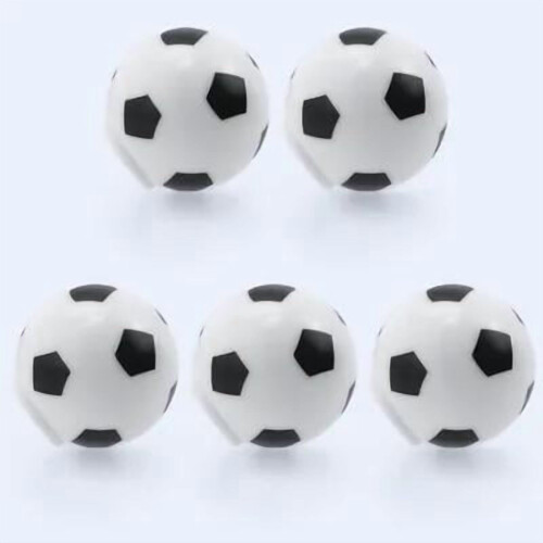 Football-Shaped Cabinet Knobs ABS 5-Pack Black