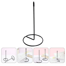 Black Metal Bill Organizer with Spindle Rod, Desktop Cash Holder for Office and Home Use