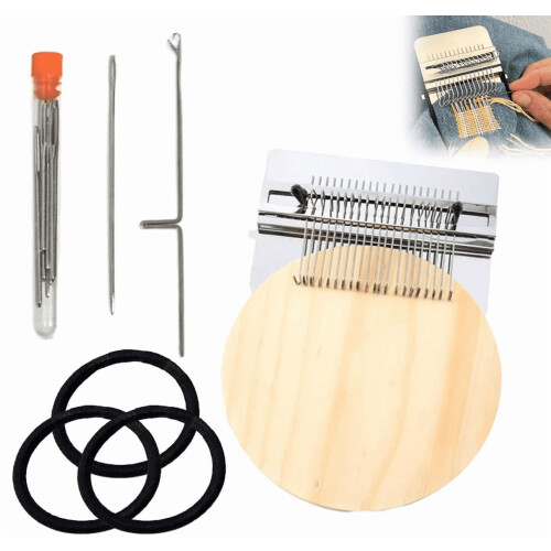 Kit de telar de punto con 28 ganchos de madera
