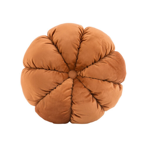 Samtiges, blumenförmiges Dekokissen, 40 cm