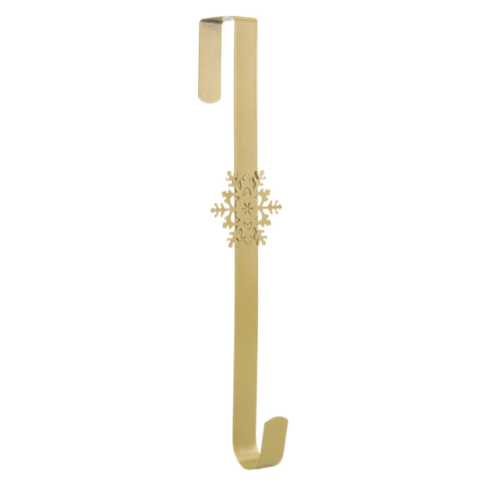 15-Inch Metal Over-The-Door Wreath Hanger Â Snowflake Theme, Indoor/Outdoor, Compatible With Standard Doors 9178400064463