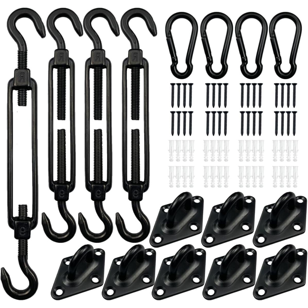 304 Stainless Steel Shade Sail Hardware Kit 6-Piece 9058772295279