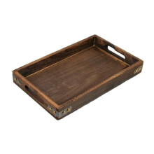 Bandeja rústica de madera para servir – Bandeja rectangular estilo granja