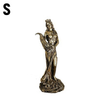 Statue en résine de la déesse de la richesse à finition bronze