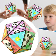 Skladacia magická kocka Panda – transformujúca sa puzzle hračka 4 v 1