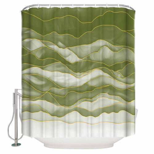 Αδιάβροχη κουρτίνα μπάνιου Sage Green 36x72 ίντσες