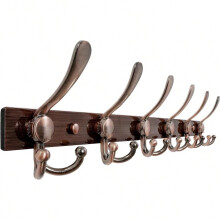 Porte-manteau mural Dseap 61 cm (24 po) en acier inoxydable à 6 crochets, style antique