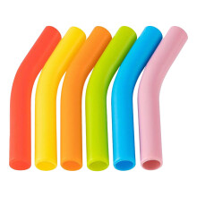 Embouts de paille en silicone (lot de 6) pour pailles métalliques de 8 mm