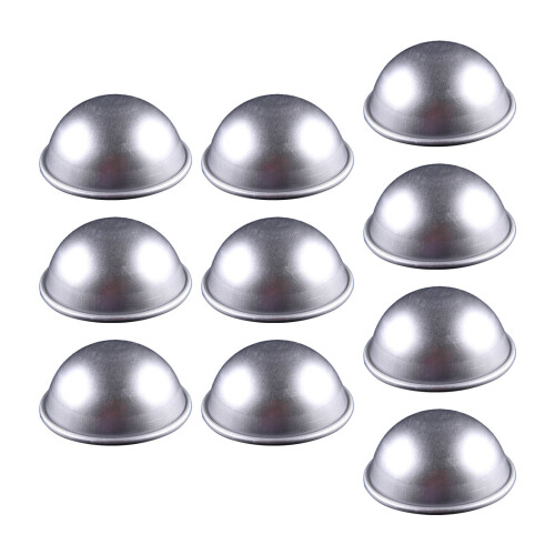 10er-Pack halbrunde Kuchenformen, Aluminiumlegierung