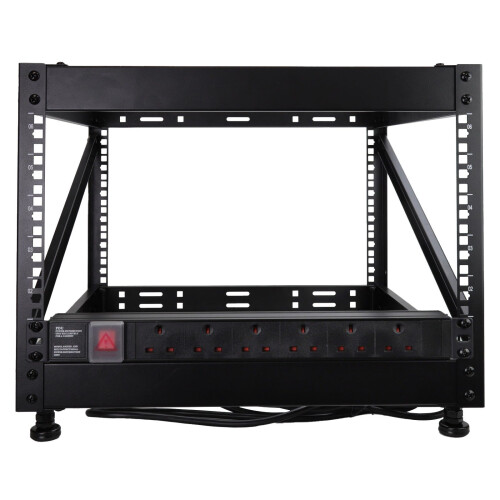 kenable Flat Packed 6U Open Data Cabinet Desktop/Floor Mount 19 inch Depth 482mm 1