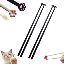 Baguettes en forme de patte de chat noir 25 cm, 2 paires
