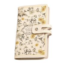 PVC-kortholder med blomsterprint og 20 lommer