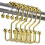 Goldene Edelstahl-Doppelduschvorhanghaken, 12er-Pack 1