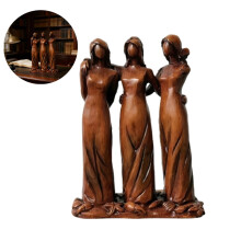 Figurine en résine des Trois Sœurs – Polie à la main, 18 cm