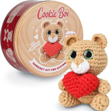 Beginner Crochet Kit – Make Bear Charlie Amigurumi Plushie | Easy DIY Starter Set with Video & PDF Tutorials