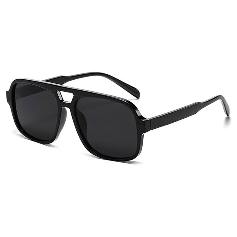 Vintage Square Green Sunglasses For Men And Women Retro 70s Style Classic Shades