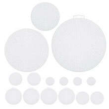 OULII Wear-Resistant White Plastic Canvas Sheets for Crafts Smooth Finish 15Pcs