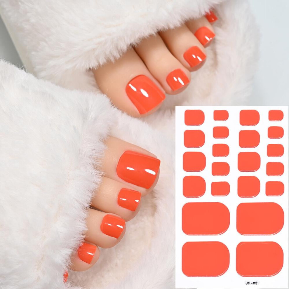 22tips Baking Free Toe Nail Sticker Wraps Full Cover Toenail Polish Strips