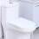 Housse de couvercle de toilette extensible et élastique, lavable, 43 x 58 cm 1