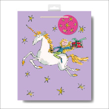 Quentin Blake Unicorn Large Gift Bag Gift Wrapping Accessory