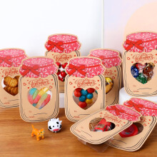30PC Valentine's Day Card Set with Mason Jar Design & Party Favor Bags – School Exchange (Candy Not Included), Compatible with Classroom Use