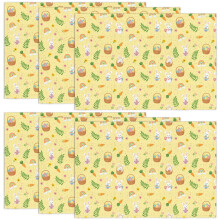 Yellow Rainbow Easter Placemats Set of 4, 12x18 Inch Linen
