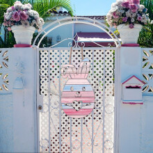 Húsvéti nyúl fa fali tábla 11 hüvelyk