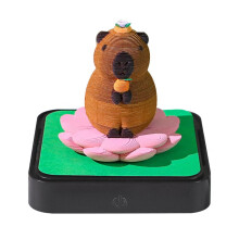 Bloco de notas em formato de escultura de capivara 3D com luz LED.