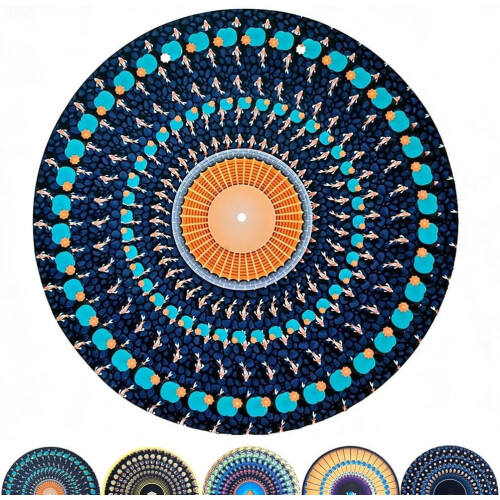 Zoetrope Slipmat 12 inch Optical Illusion Turntable Mat