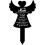 Angel Memorial Garden Stake Acrylic Black1pc 1