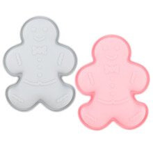 Moules à pâtisserie antiadhésifs en forme de bonhomme en pain d'épice (lot de 2)
