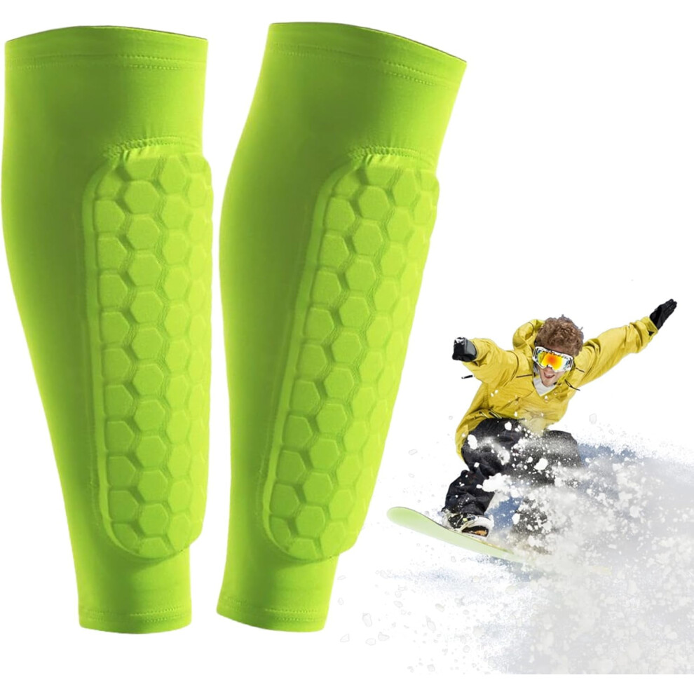 Ski Shin Guards Honeycomb Padding Compression Sleeve