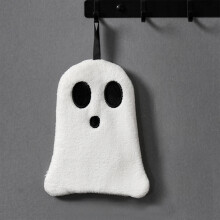 Halloween Ghost Hanging Kitchen Towels Spooky Hand Towels with Hanging Loop Seasonal Holiday Oven Stove Dish Washcloths Soft Absorbent Bath Towel