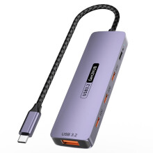 Adaptador de base USB-C con USB 3.2 de 10 Gbps, PD de 100 W, 4K a 60 Hz