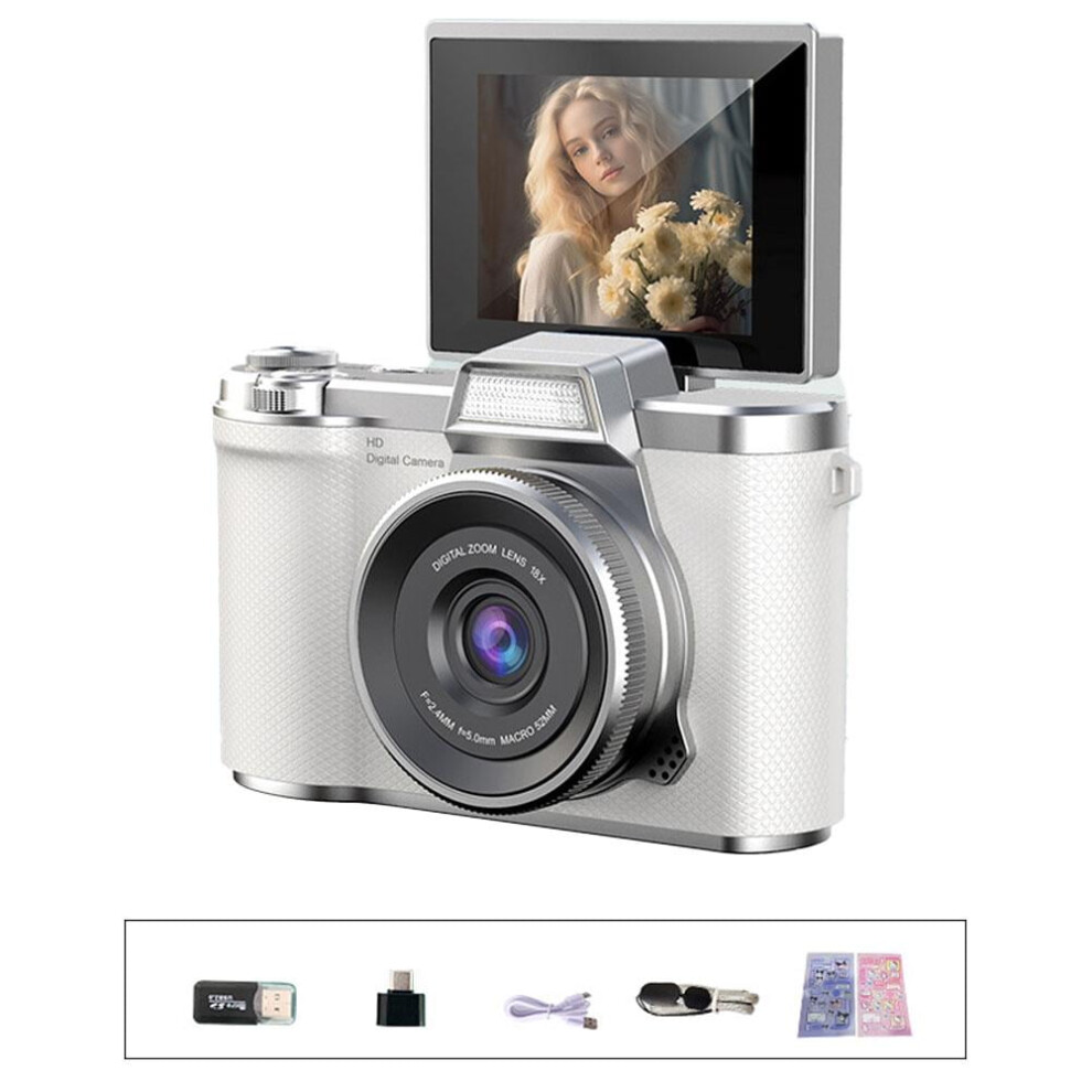 Digital Camera For Photography, 4K Vlogging Camera 180 Flip Screen 16X Digital Ccd Camera Zoom Compact Cameras Filter 9336866636826