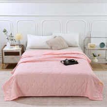 Small Summer Quilt – Aloe-Washed Cotton, Breathable & Soft, Oversized Coverlet for Hot Sleepers, Pink, Clearance