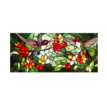 Lámina adhesiva para ventanas Retro Magnolia - Diseño de vidrieras con adherencia estática