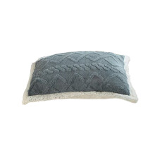 Thermische kussensloop van melkfleece, blauw, 74x48 cm
