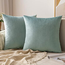 Housses de coussin en velours 45 x 45 cm (lot de 2)