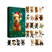 Calendrier de l'Avent sur le thème des chiens avec pendentif en acrylique 2D