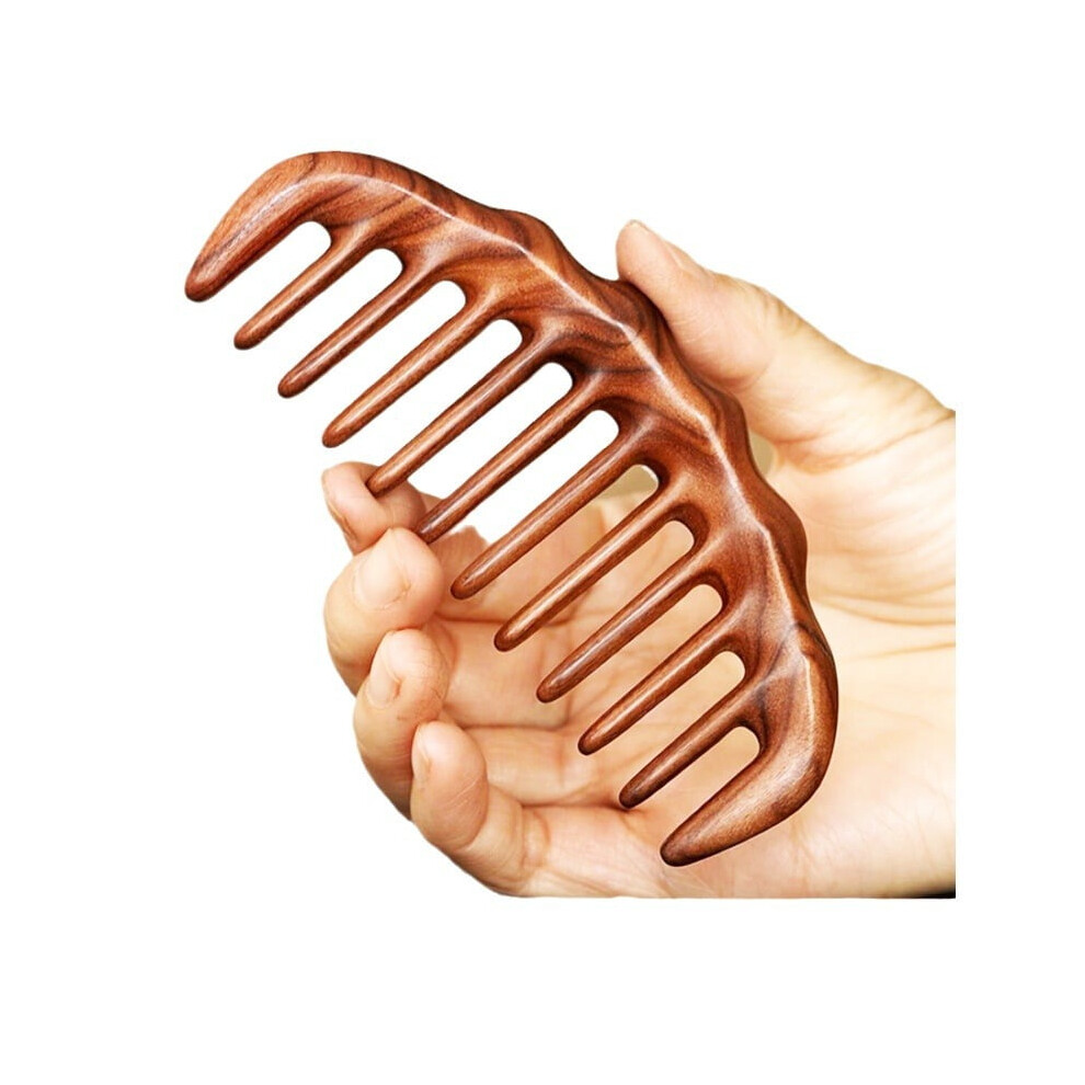 Unisex Natural Sandalwood Hair Combs Wooden Comb Massager Serration Tooth Detangle Sandalwood Comb Hair