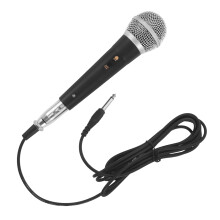 Vocal Microphone Black Corded for Phone with Noise Reduction