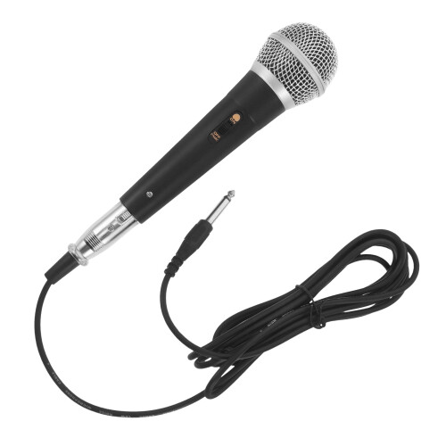 Vocal Microphone Black Corded for Phone with Noise Reduction
