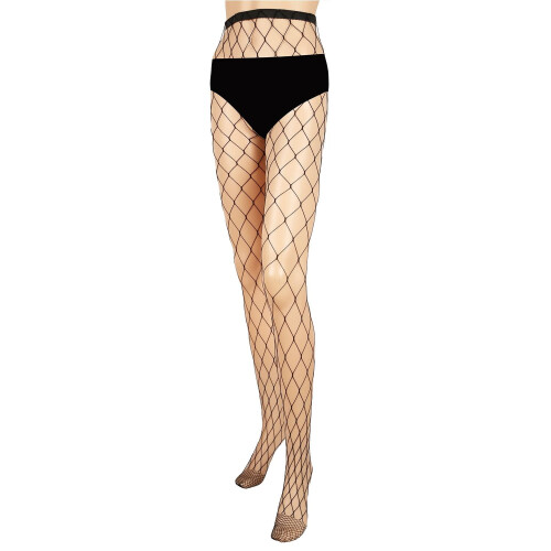 Damespanty met visnetpatroon, hoge taille, elastisch mesh, 1 paar