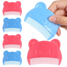 6Pcs Baby Hair Combs, Bear-Shaped Cradle Cap Comb for Newborns – Gentle, Easy-Grip, Random Color – Compatible with Baby Care