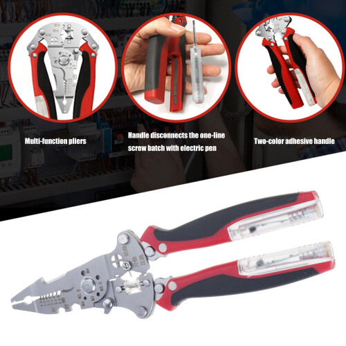 16 In 1 Foldable Wire Strippers Crimper Cable Cutter Pliers Professional Electrical Wire Stripping Tool Wire Scissors 1