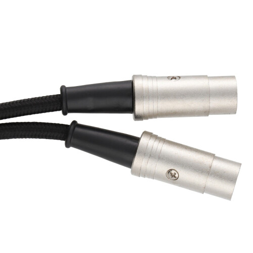 kenable Professional MIDI 5 Pin DIN Cable FULLY WIRED Braided Cable SHIELDED 3m Black 2