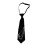 Corbata de cuello de cadena metálica negra preanudada, ajustable. 4