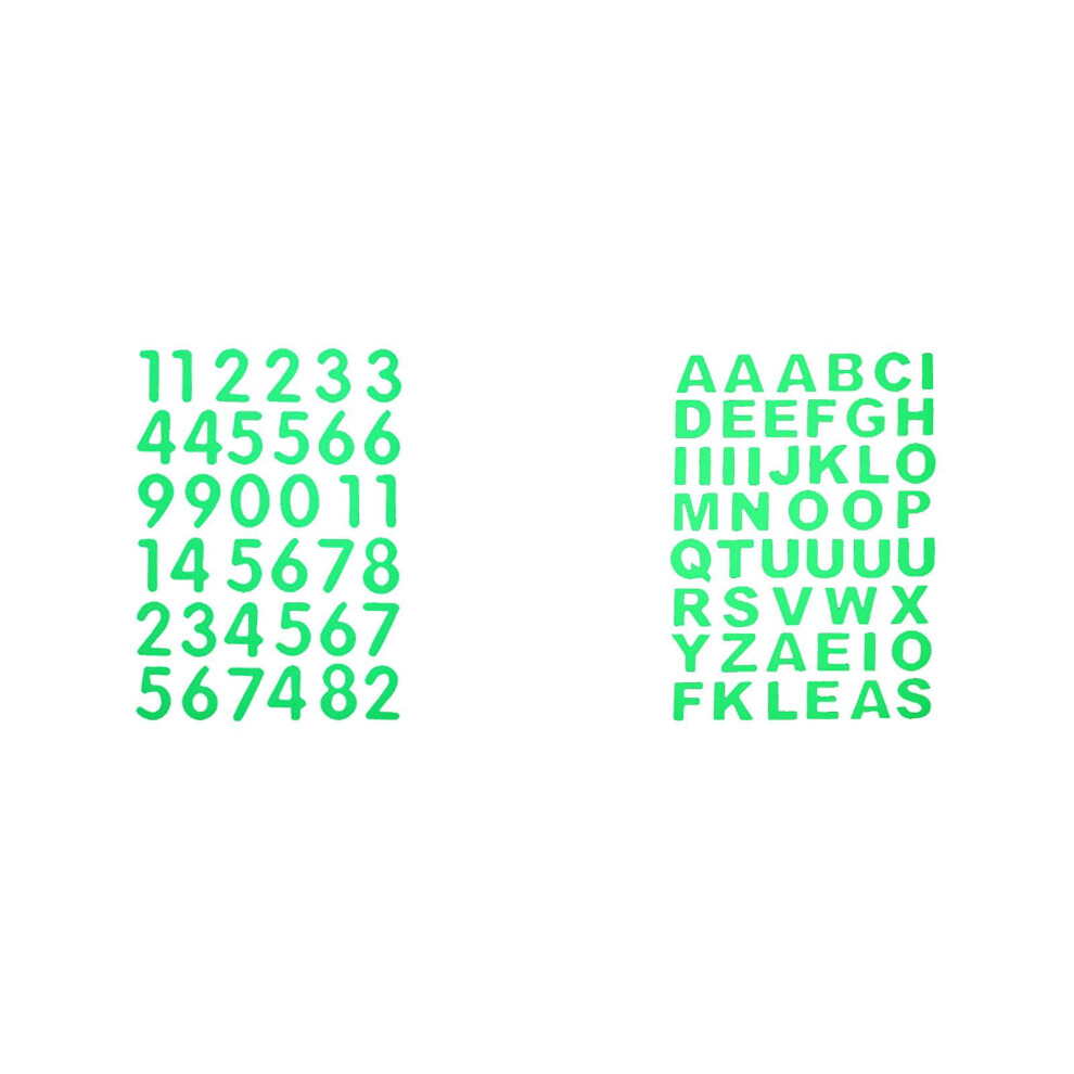 Luminous Numbers English Letters Luminous Stickers Removable Fluorescent Decorative Wall Stickers