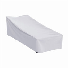 Kestävä puutarhapatiotuolin suojus, UV-suojattu ja vedenpitävä, 210D Oxford-kangasta, säänkestävä (hopea, 199 cm L x 71 cm S x 63 cm K)